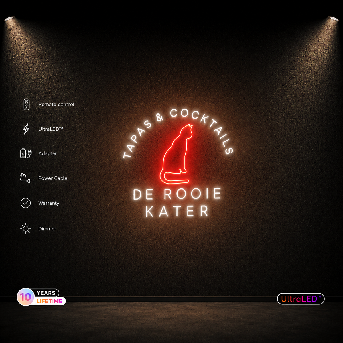 De Rooie Kater Neon Sign - Michelle