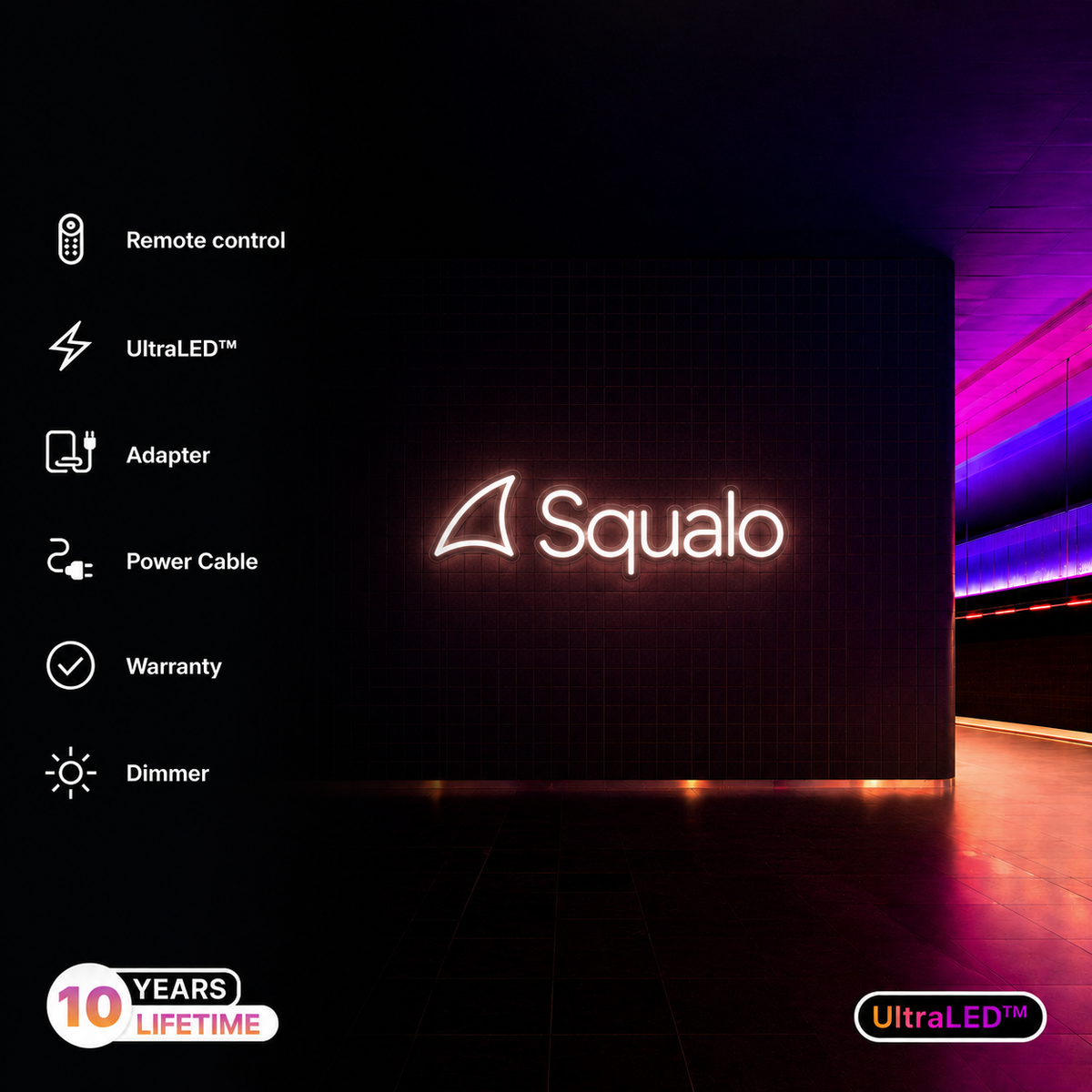 Squalo Custom Neon Sign - Nina